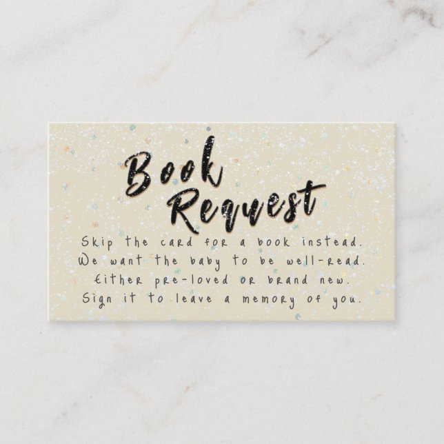 Winter Baby Sprinkle | Snow Flurry Book Request Enclosure Card (Front)