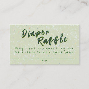 Winter Baby Sprinkle Snow Flurry Diaper Raffle Enclosure Card