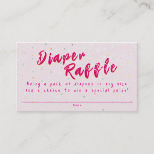 Winter Baby Sprinkle Snow Flurry Diaper Raffle Enclosure Card