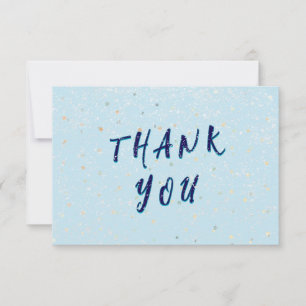 Winter Baby Sprinkle Snow Flurry Thank You Card