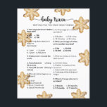 Winter Baby Trivia | Baby Shower Game<br><div class="desc">Watercolors Christmas cookies theme baby shower. Christmas gingerbread cookies. Matching items available.</div>