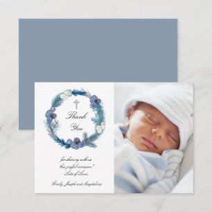 winter Baptism thank you card