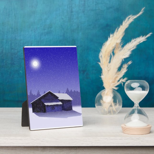 Winter Barn 2 Plaque (Side)