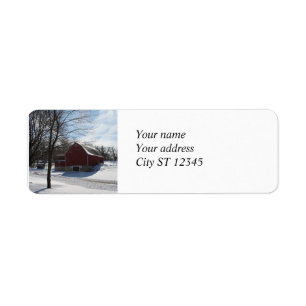 Winter Barn Address Label