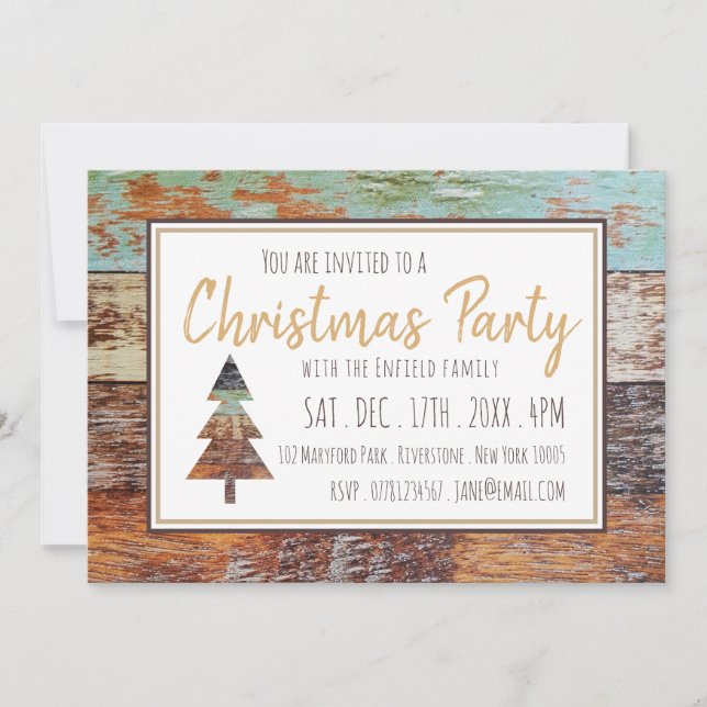 Winter Barn, Christmas Party Invitation (Front)