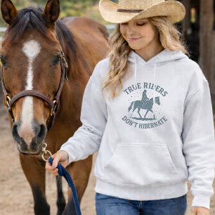 Winter Barn Horse Hoodie for Girls