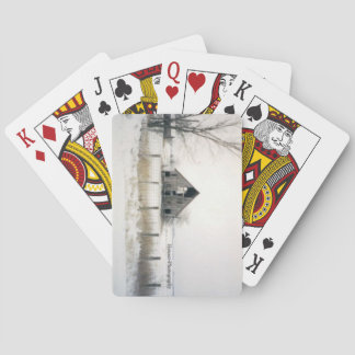 winter barn playing cards