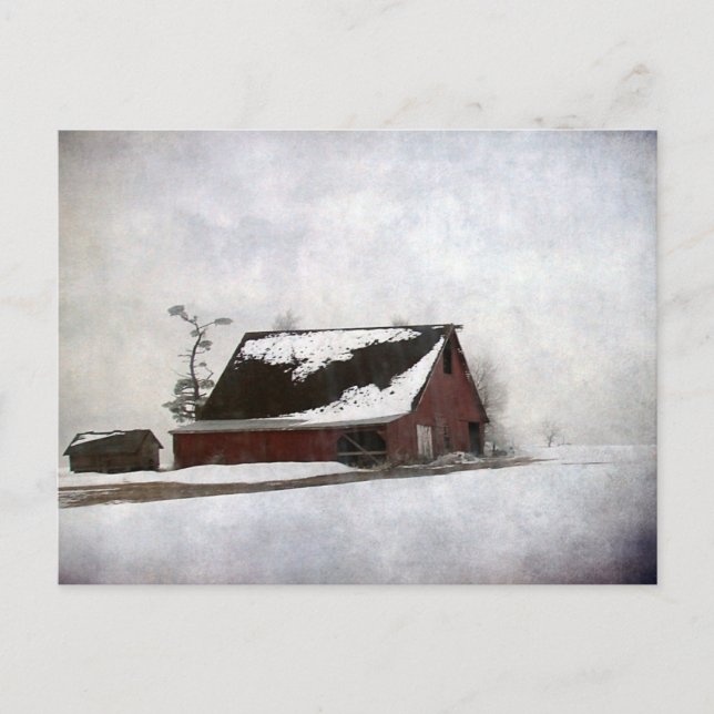 Winter Barn Postcard (Front)