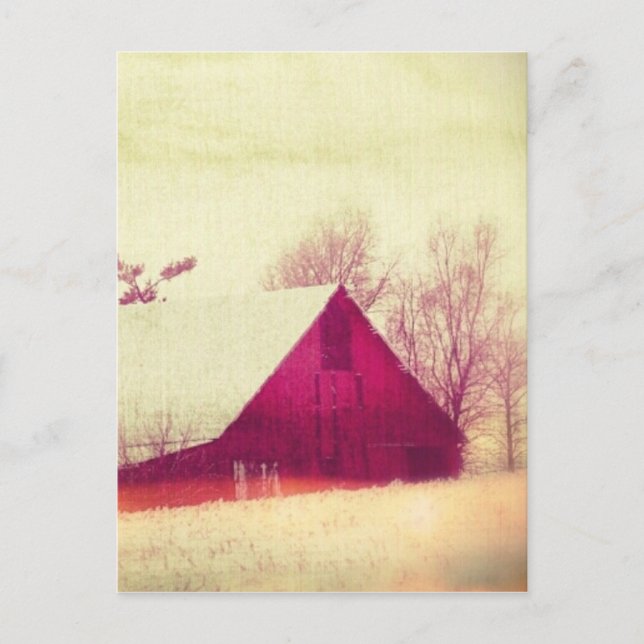 Winter Barn Postcard (Front)