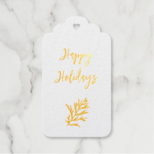 Winter Barries Cone Bouquet Merry Christmas Trees Gift Tags