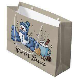 Winter Basics Snowman Christmas Weather Cosy Large Gift Bag