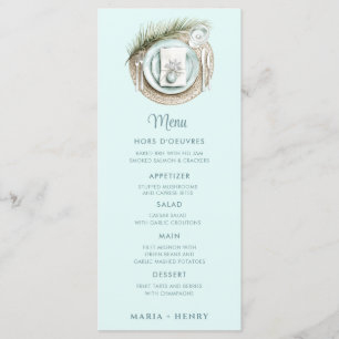 Winter Beach Place Setting Menu