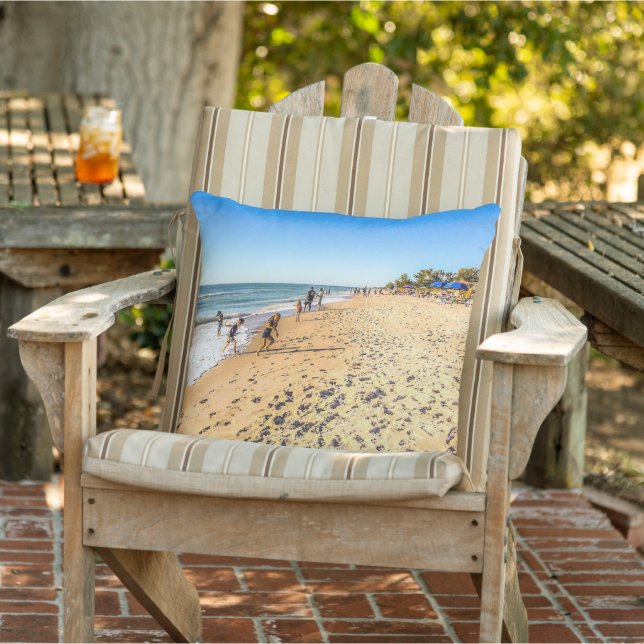 Winter Beach Scene Cushion (Chair)
