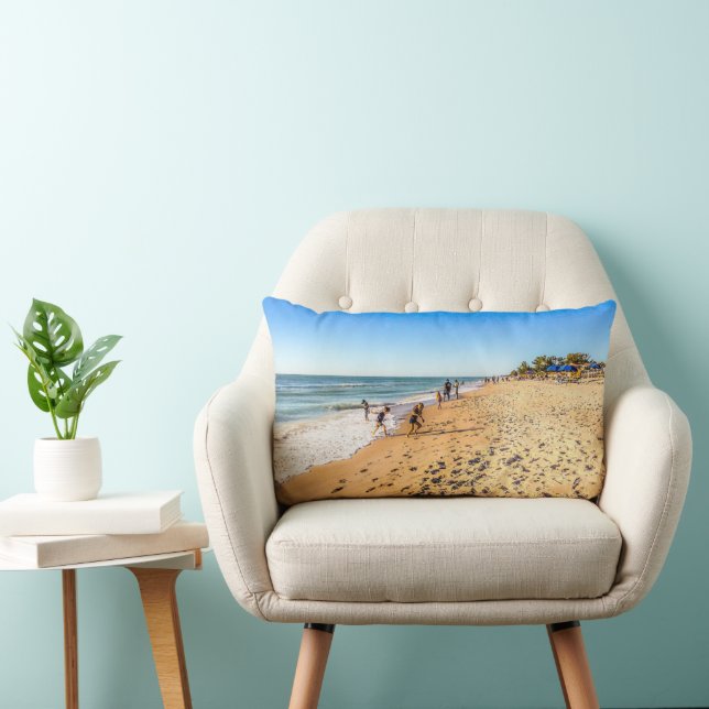 Winter Beach Scene  Lumbar Cushion (Chair)