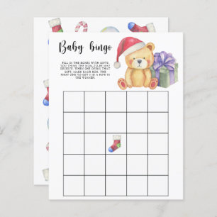 Winter Bear - Baby shower bingo game