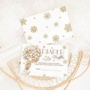 Winter Bear Baby Shower Diaper Raffle Enclosure Card