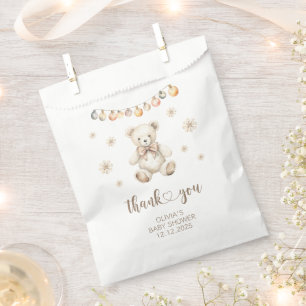 Winter Bear Baby shower gender neutral thank you  Favour Bags