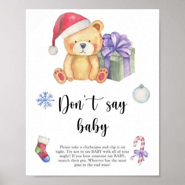 Winter Bear - Don't say baby Poster (Front)