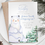 Winter Bear Forest Rustic Onederland 1st birthday Invitation<br><div class="desc">Winter Bear Forest Rustic Onederland 1st birthday invitation.</div>