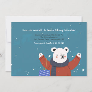 Winter Bear Invitation