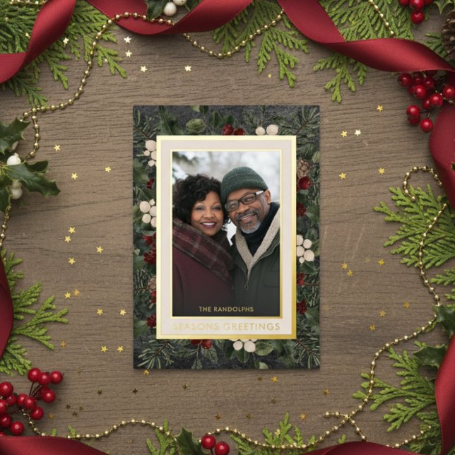 Winter Berries Black Seasons Greetings Photo (Creator Uploaded)