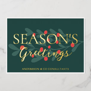 Winter Berries Business Logo Season's Greetings