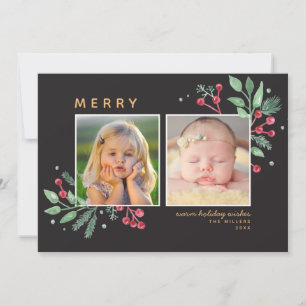 Winter Berries Greenery Merry Christmas 2-Photo