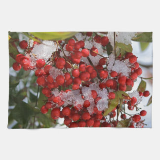 Winter Berries. Tea Towel