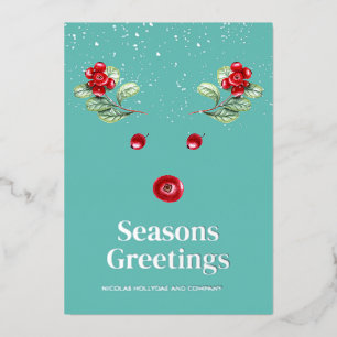 Winter Berry Abstract Reindeer Corporate Christmas
