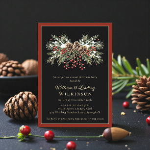 Winter Berry Holiday Party Invitation