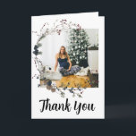 Winter Berry Rustic Boho wildflowers 2 photo Thank You Card<br><div class="desc">Make it special with a personalise thank you message with your photo.  Easily customisable,  change words,  change fonts to make it uniquely yours.  Visit our collection Winterberry Rustic Boho for everything you need. Napkins,  invitations,  favour box,  baby shower games,  cupcake toppers and more.</div>