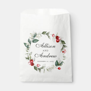 Winter Berry   Tis the Season to be Married  Favour Bags