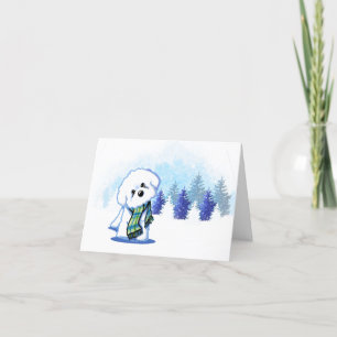 Winter Bichon Frisé Christmas Card
