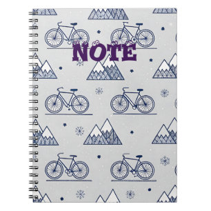 Winter Bike Mountain Premium Notes Notebook