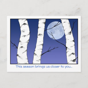Winter Birches Solstice/Yule Postcard