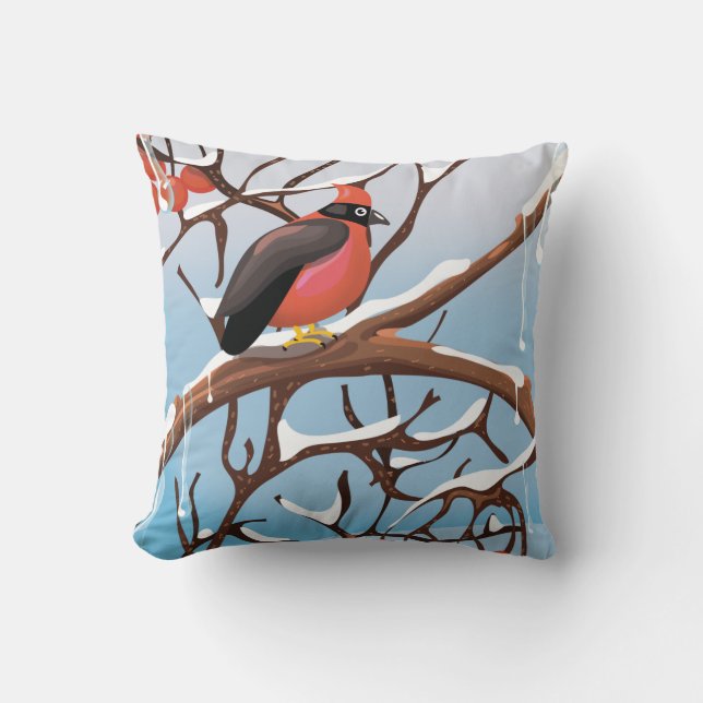 winter bird cushion (Front)