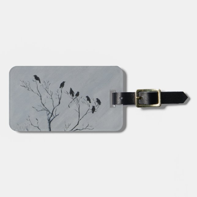 Winter Birds Luggage Tag (Front Horizontal)