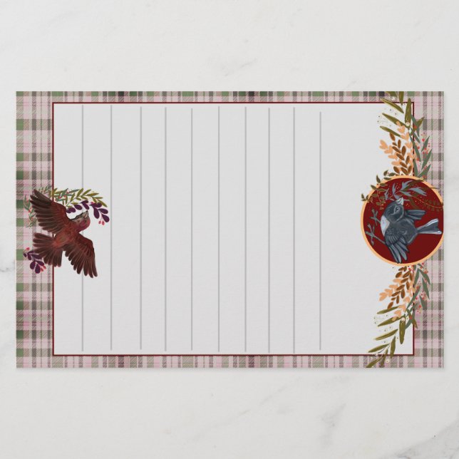 Winter Birds Stationery (Front)