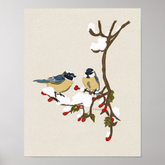 Winter Birds Wall Print