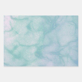 Winter Birthday Elegant Pastel Marble Wrapping Pap Wrapping Paper Sheet