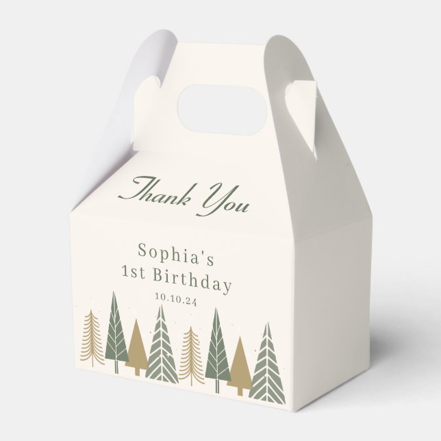 Winter Birthday  Favour Box (Front Side)