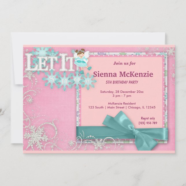 Winter Birthday Invitation (Front)