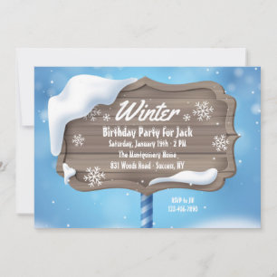 Winter Birthday Party Invitation