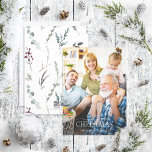 Winter Black Botanical Merry Christmas Photo Holid Holiday Card<br><div class="desc">Looking for a beautiful and unique holiday card to send to your friends and family this year? Look no further than our Winter Black Botanical Merry Christmas Photo Holiday Card! This simple and elegant card features your favourite full bleed mid to dark-toned photo, overlaid with 'Merry Christmas' in a popular...</div>