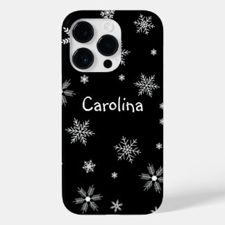 winter black white pattern name Case-Mate iPhone 14 pro case