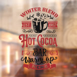 Winter blend hot cocoa Christmas<br><div class="desc">North Pole Christmas blend word art Window Cling</div>