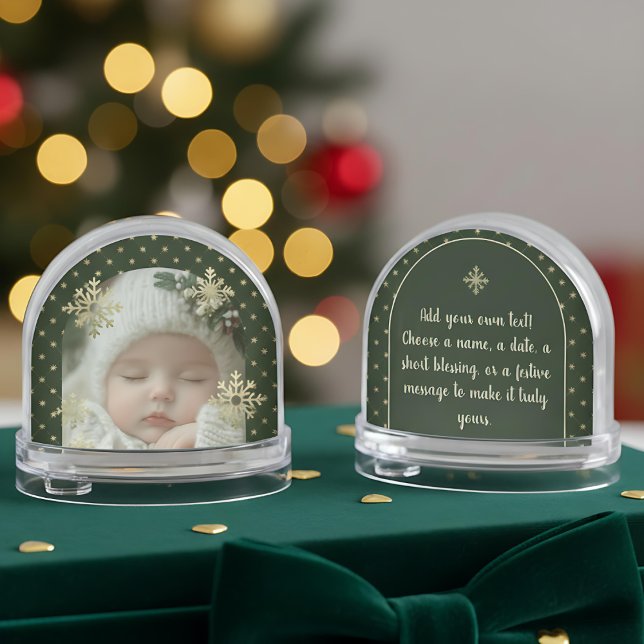 Winter Blessing Custom Baby Keepsake Snowglobe (Creator Uploaded)