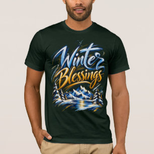 Winter Blessings Custom Family Men Women Kids T-Shirt