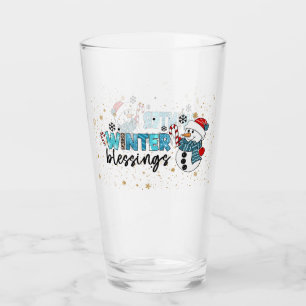 Winter Blessings Customise Glass