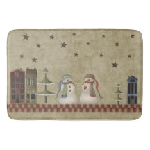 Winter Blessings Folkart Snowmen Couple